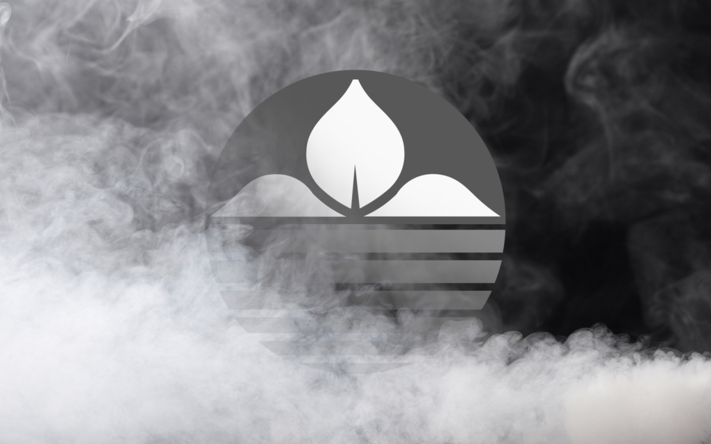 BioSafe bug logo with fog surrounding it